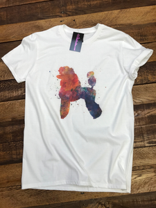 WATERCOLOR POODLE T-SHIRT - WHITE
