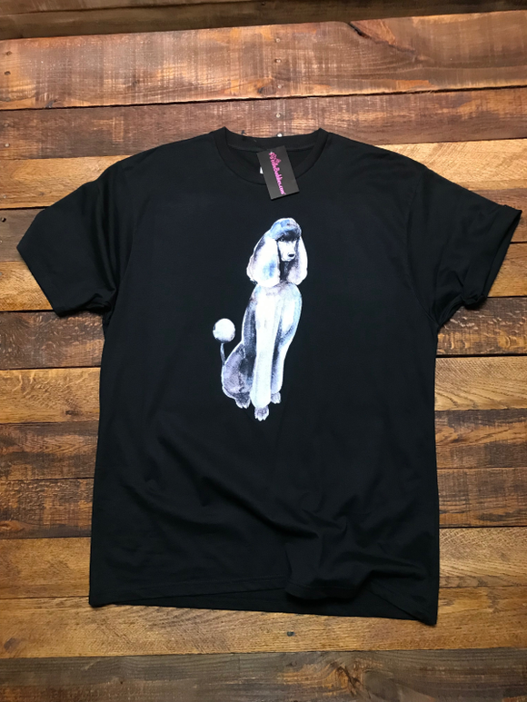 EXPENSIVE POODLE T-SHIRT - BLACK