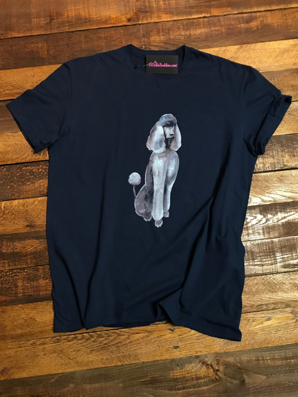 EXPENSIVE POODLE T-SHIRT - NAVY BLUE