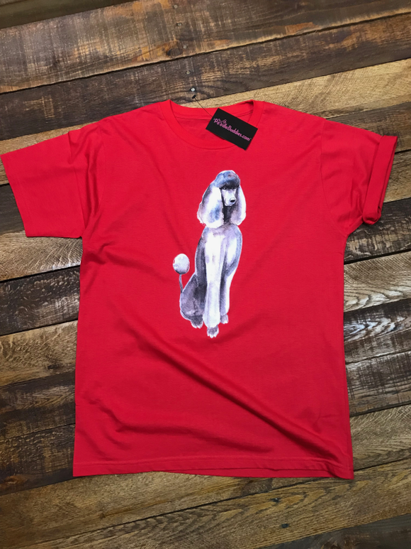 EXPENSIVE POODLE T-SHIRT - RED