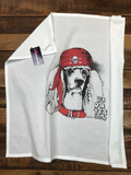 PIRATE POODLE FLOUR SACK TOWEL 100% COTTON