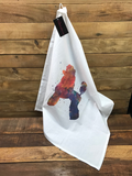 WATERCOLOR POODLE FLOUR SACK TOWEL 100% COTTON