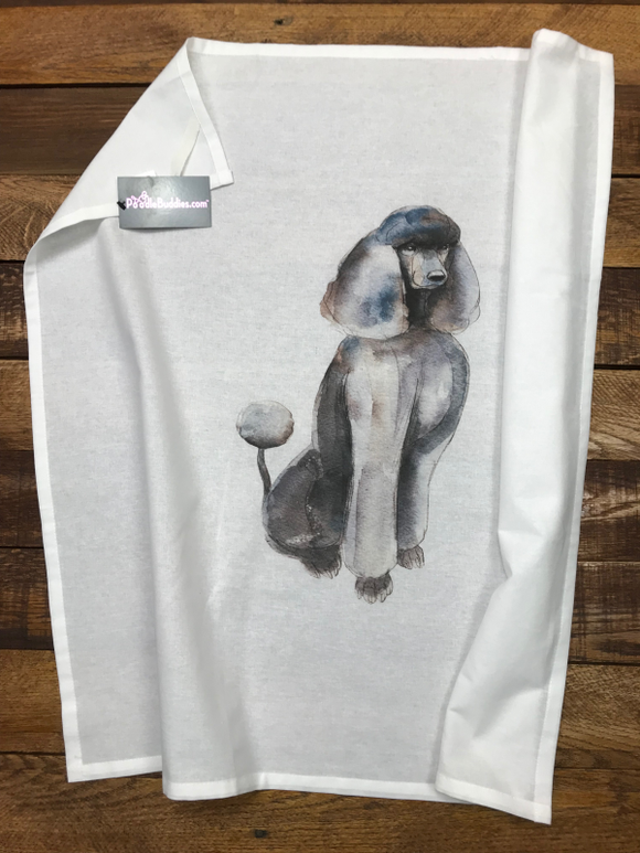EXPENSIVE POODLE FLOUR SACK TOWEL 100% COTTON